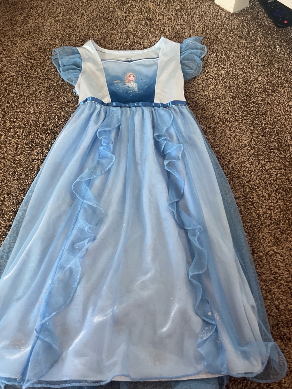 Disney Light Blue Elsa Sparkle Tulle Princess Dress